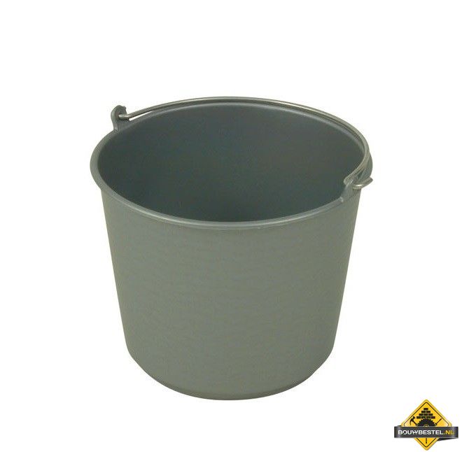 Bouwemmer grijs 12 liter