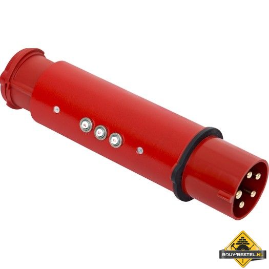 CEE-adapterstekker 63/16A met beveiliging, 3 x zekering 16 A