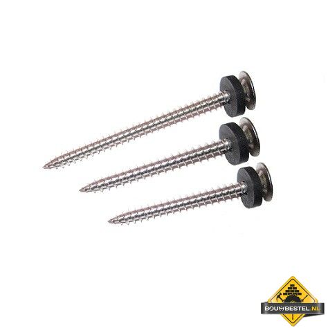 Dakpanschroef RVS TORX 60 mm met epdm-ring 200 stuks per pak