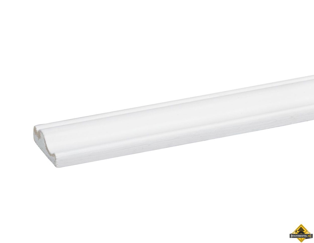 Grenen decorlijst FSC 9 x 29 mm 270 cm wit gegrond