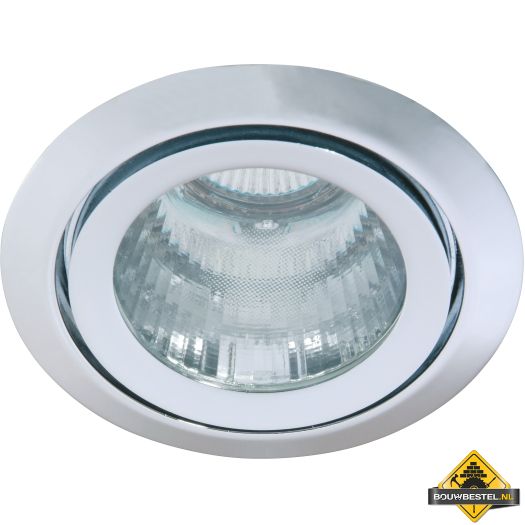 Deluna Aluminium-inbouwspot ALU IP 43 vast chroom, 50 W