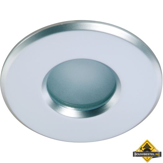 Deluna Aluminium-inbouwspot ALU IP 44 vast chroom mat, 50 W