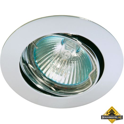 Deluna aluminium-inbouwspot ALU kantelbaar chroom , 50 W
