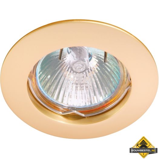 Deluna aluminium-inbouwspot ALU vast goud mat, 50 W