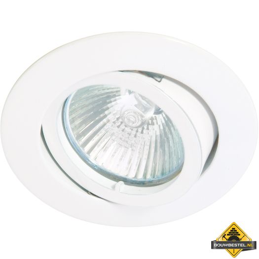 Deluna Aluminium-inbouwspot BAJONETT kantelbaar wit, 50 W