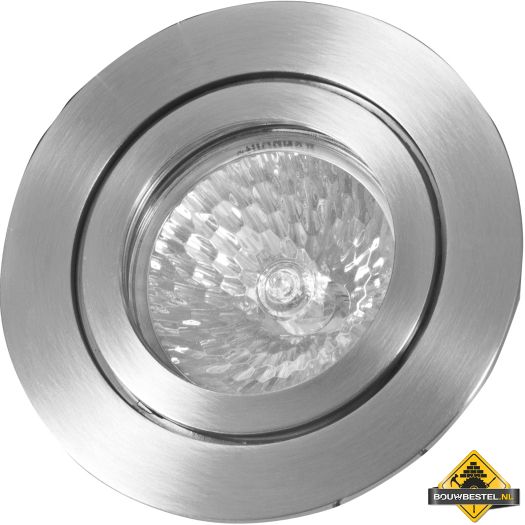 DELUNA Edelstaal-inbouwspot V4A IP 55 vast edelstaal geborsteld