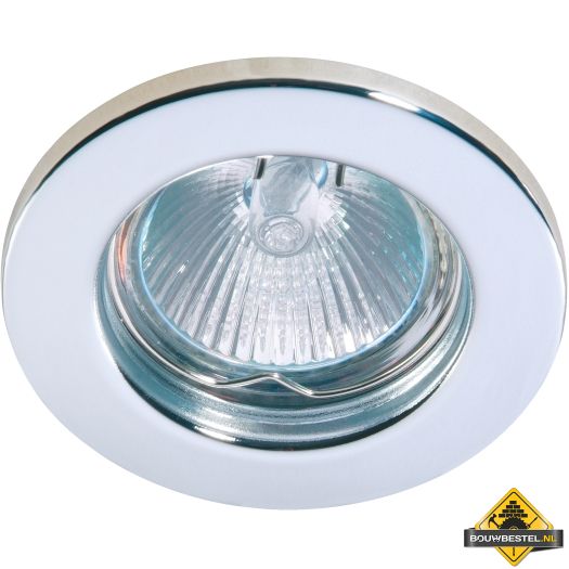 Deluna metalen inbouwspot vast chroom, 50 W