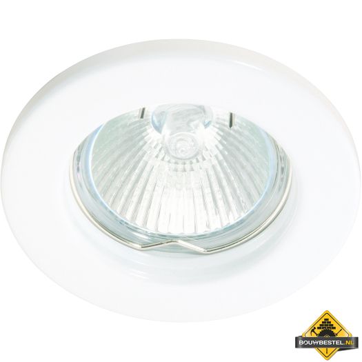 Deluna metalen inbouwspot vast wit, 50 W