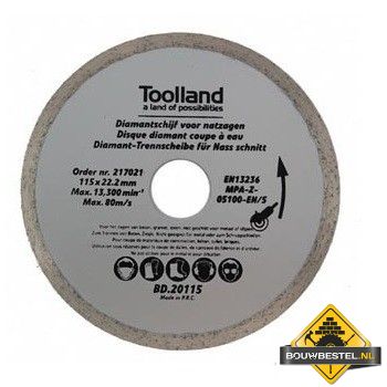 Diamantschijf - 180 mm x 22.2 mm