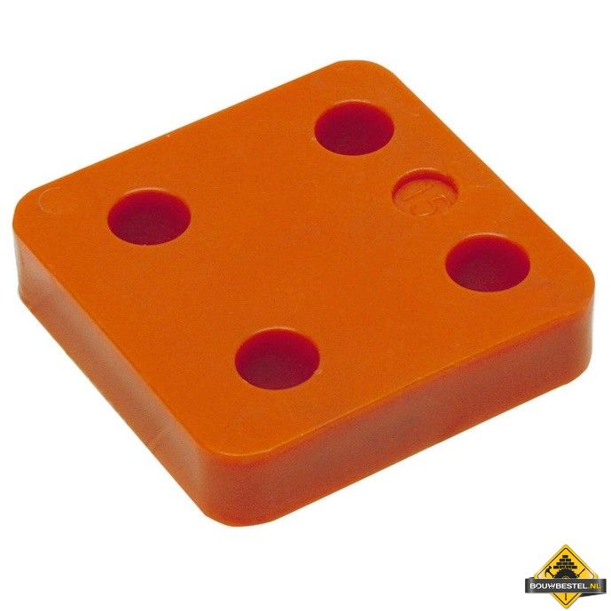 GB Drukplaatjes / Stelplaatjes Oranje Zonder Sleuf 70X70X15 - 48 stuks