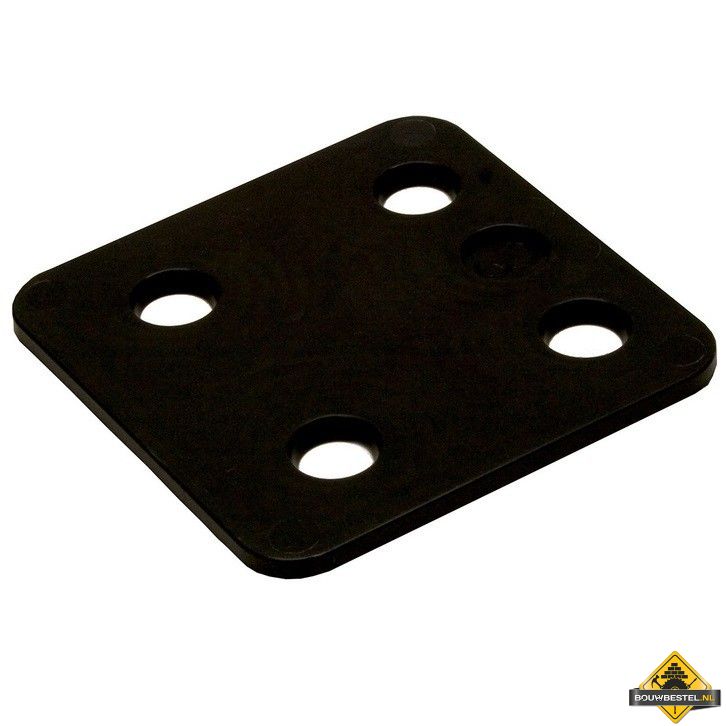 GB Drukplaatjes / Stelplaatjes Zwart Zonder Sleuf 70X70X3 - 48 stuks