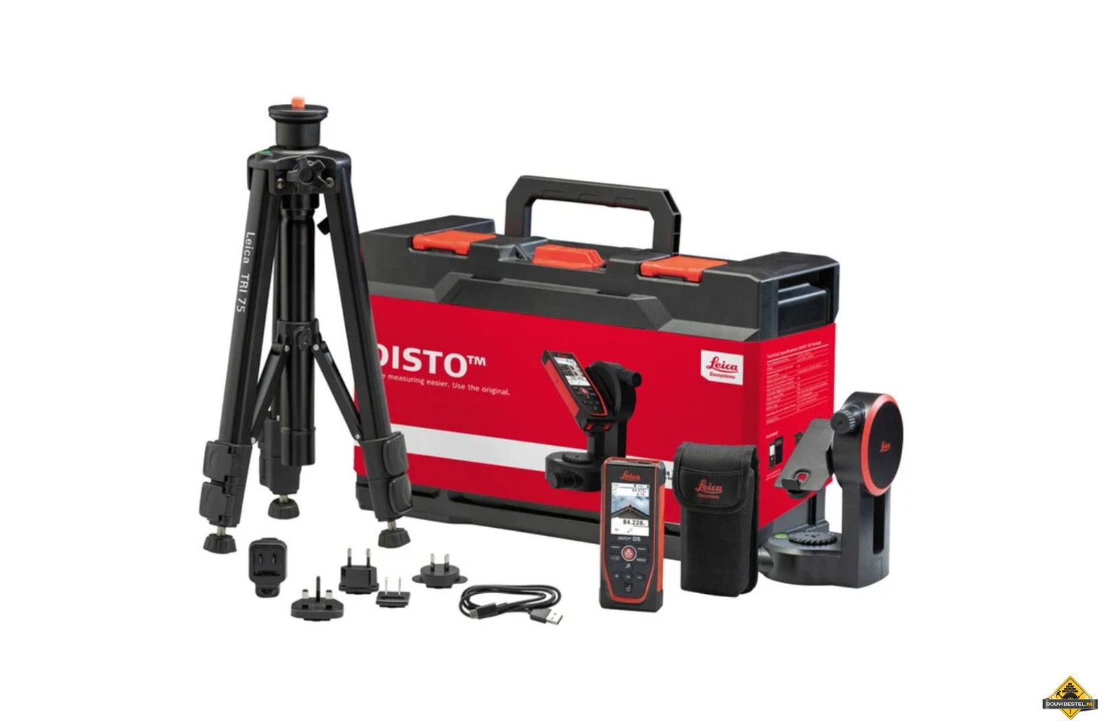 Leica Disto D5 Exterior Package laserafstandsmeter D5, met adapter en statief in sterke koffer. serienr: ....
