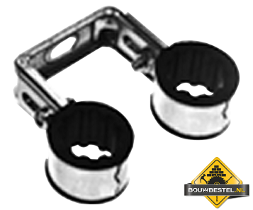Dubbele Beugel + Rubber 15mm