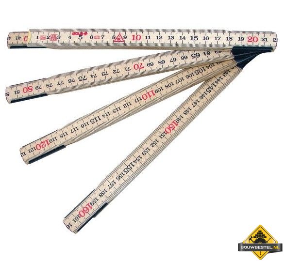 SUPER PROF Duimstok SOLA hout 2 meter 10-delig