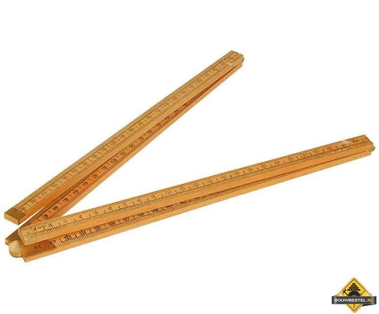 Super Prof Timmermansduimstok SOLA hout. 1 meter. klasse II