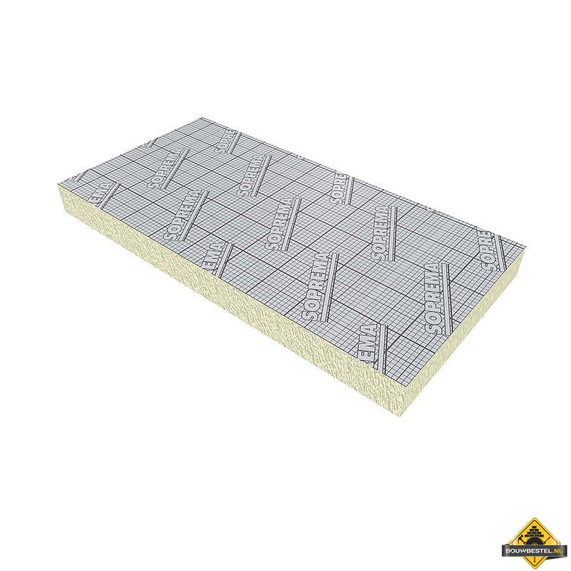 Soprema PIR Efyos Blue S 100 mm 1200x600mm (Rd 4,50 m² K/W) per pak a 5 plaat=3,60m2 ISDE MELDCODE KA20410