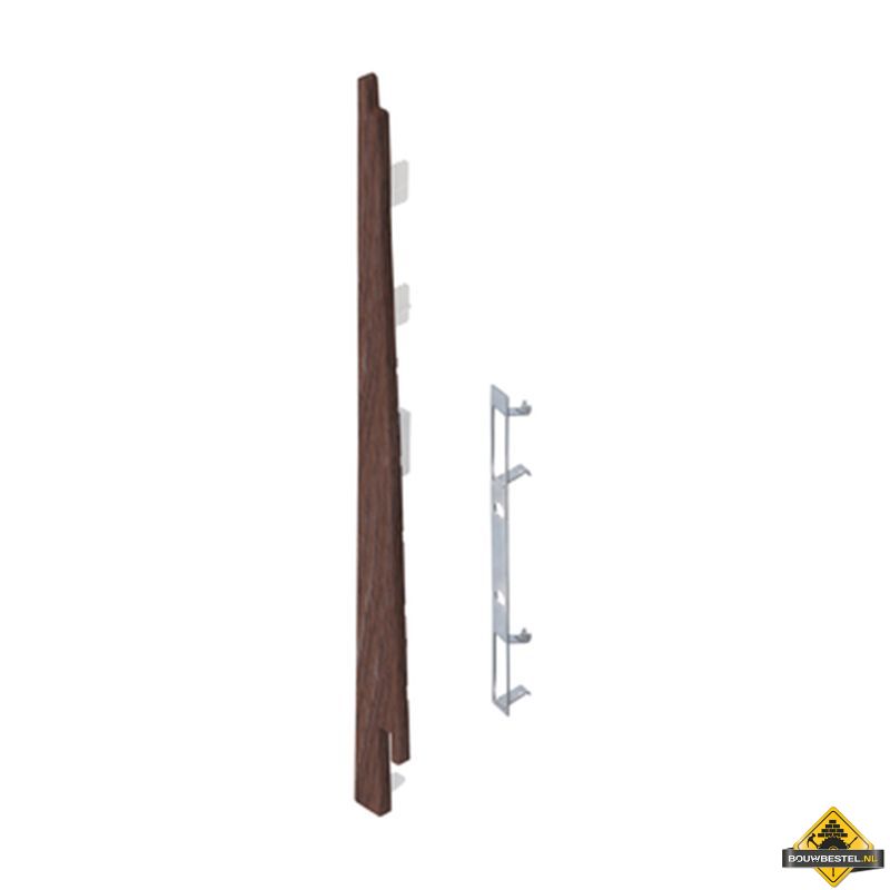 Eindkap connector links voor Keralit potdekselpaneel (5 stuks) Bruin eiken - Modern eiken (bestelnr. 2874)