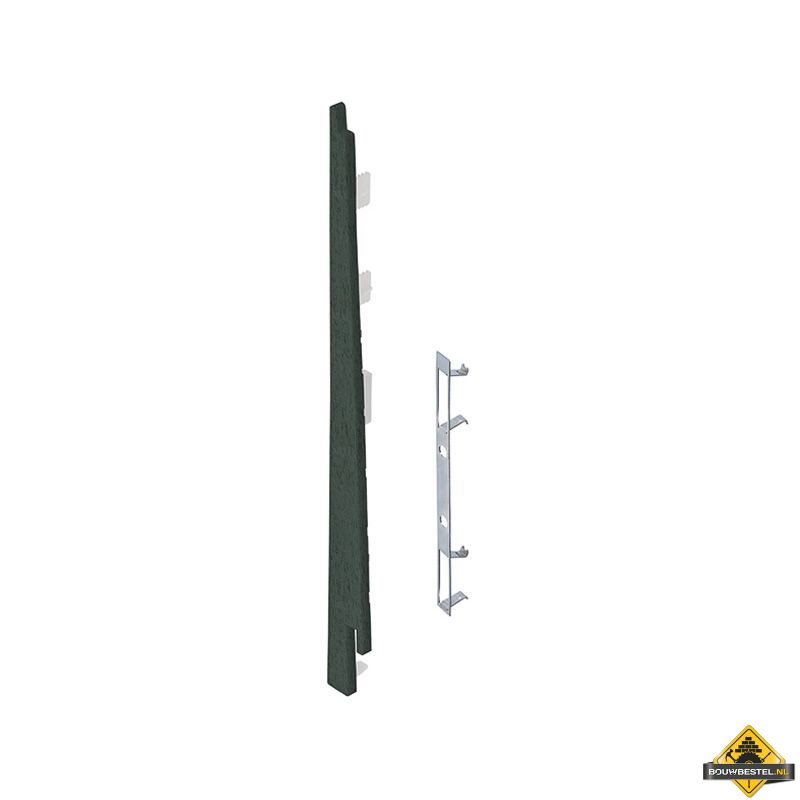 Eindkap connector links voor Keralit potdekselpaneel (5 stuks) Donkergroen - Classic (bestelnr. 2874)