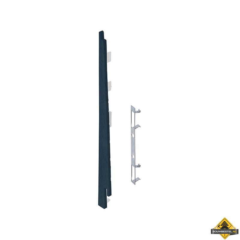 Eindkap connector links voor Keralit potdekselpaneel (5 stuks) Staalblauw - Classic (bestelnr. 2874)