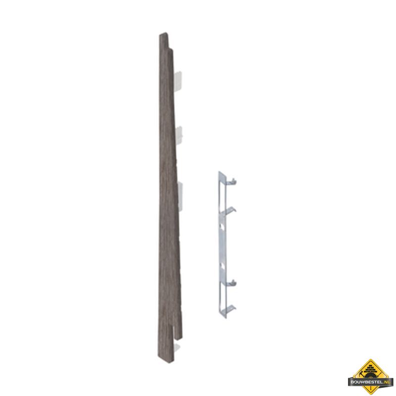 Eindkap connector links voor Keralit potdekselpaneel (5 stuks) Taupe eiken - Modern eiken (bestelnr. 2874)