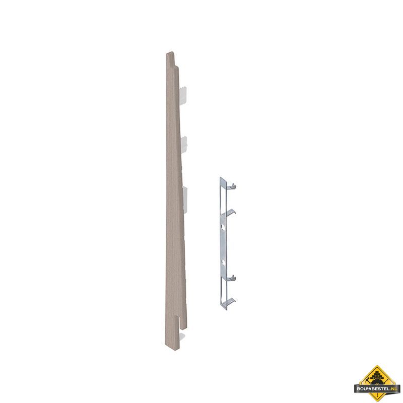 Eindkap connector links voor Keralit potdekselpaneel (5 stuks) Vergrijsd ceder - Classic (bestelnr. 2874)