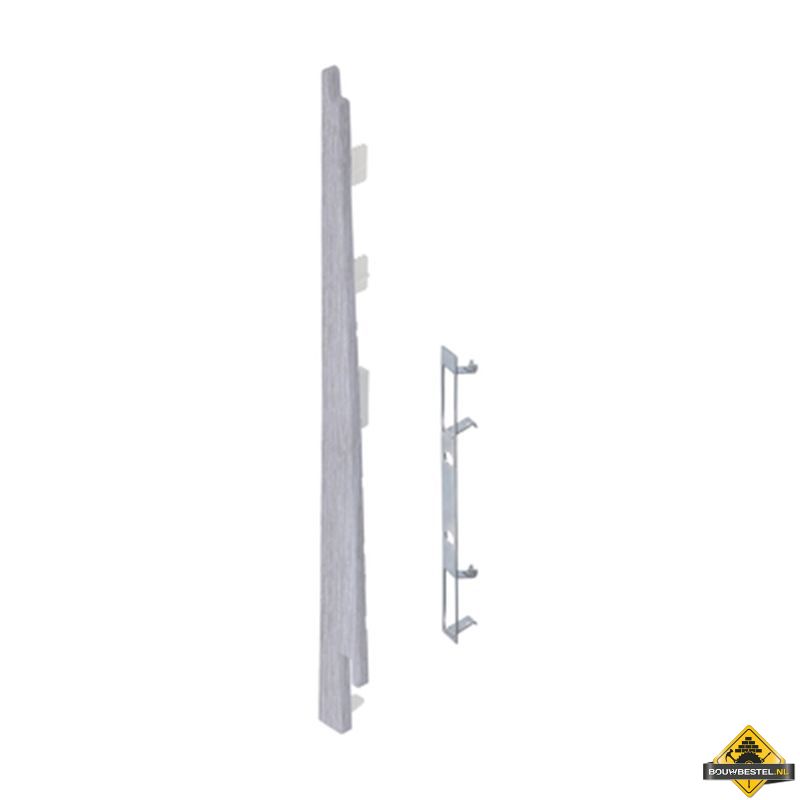 Eindkap connector links voor Keralit potdekselpaneel (5 stuks) Wit eiken - Modern eiken (bestelnr. 2874)