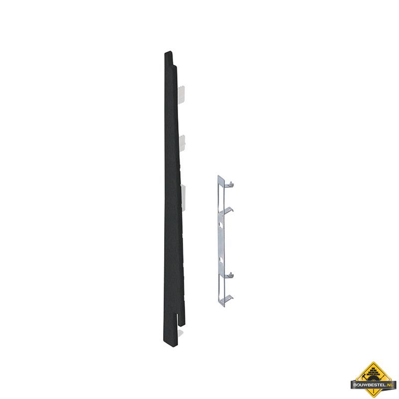 Eindkap connector links voor Keralit potdekselpaneel (5 stuks) Zwart - Classic (bestelnr. 2874)