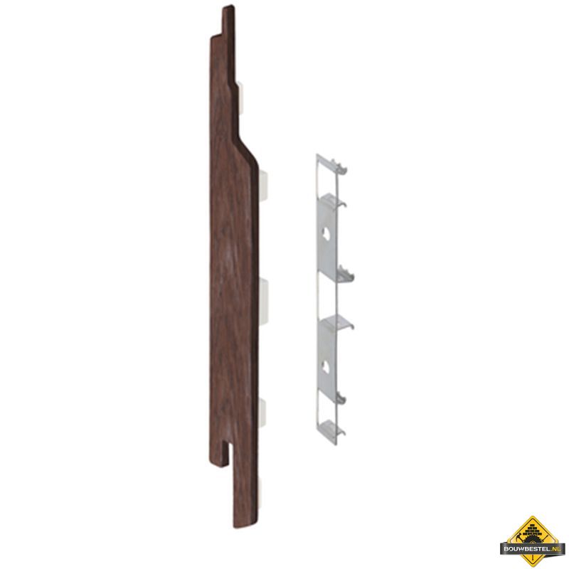 Eindkap connector links voor Keralit sponningdeel 143mm (5 stuks) Bruin eiken - Modern eiken (bestelnr. 2860)