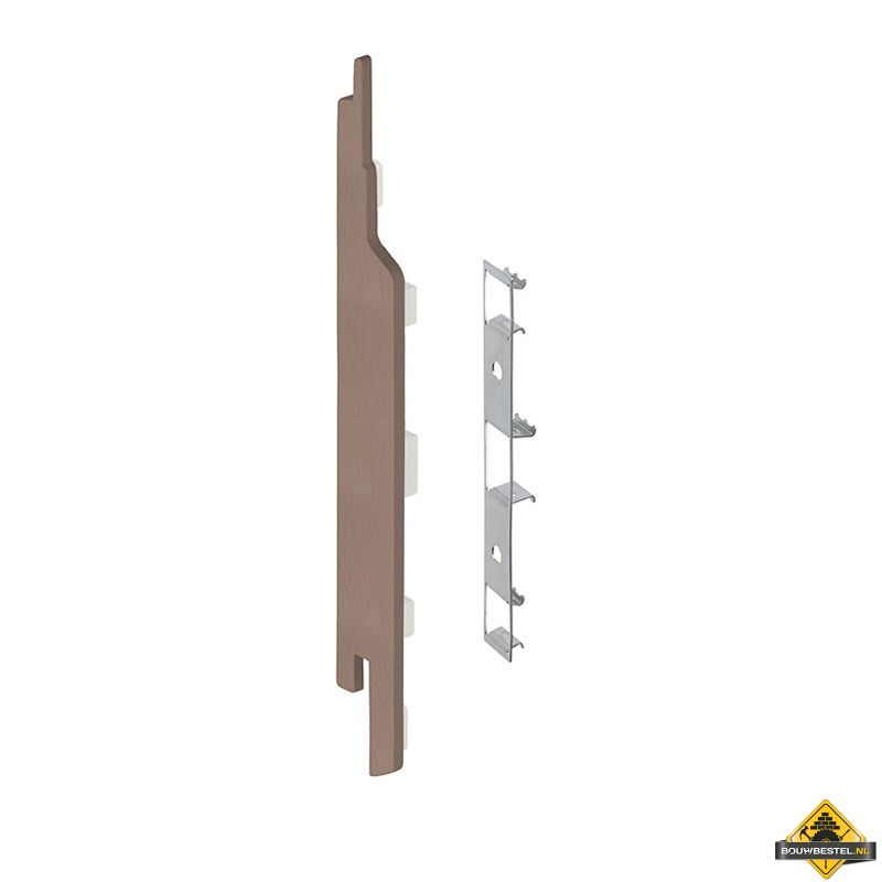 Eindkap connector links voor Keralit sponningdeel 143mm (5 stuks) Bruingrijs - Classic (bestelnr. 2860)