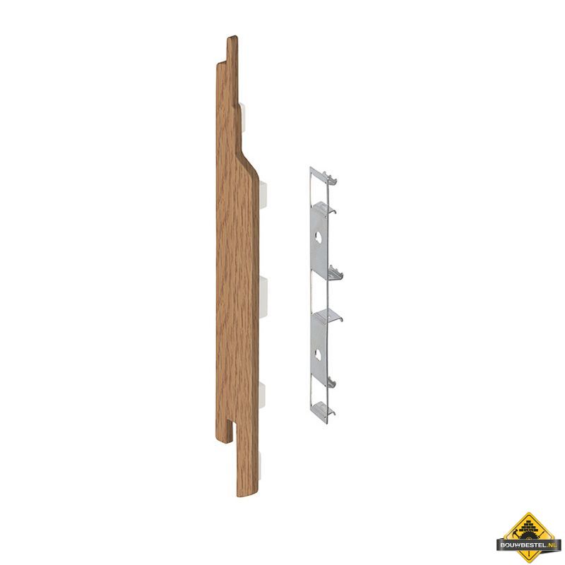 Eindkap connector links voor Keralit sponningdeel 143mm (5 stuks) Licht eiken - Classic (bestelnr. 2860)