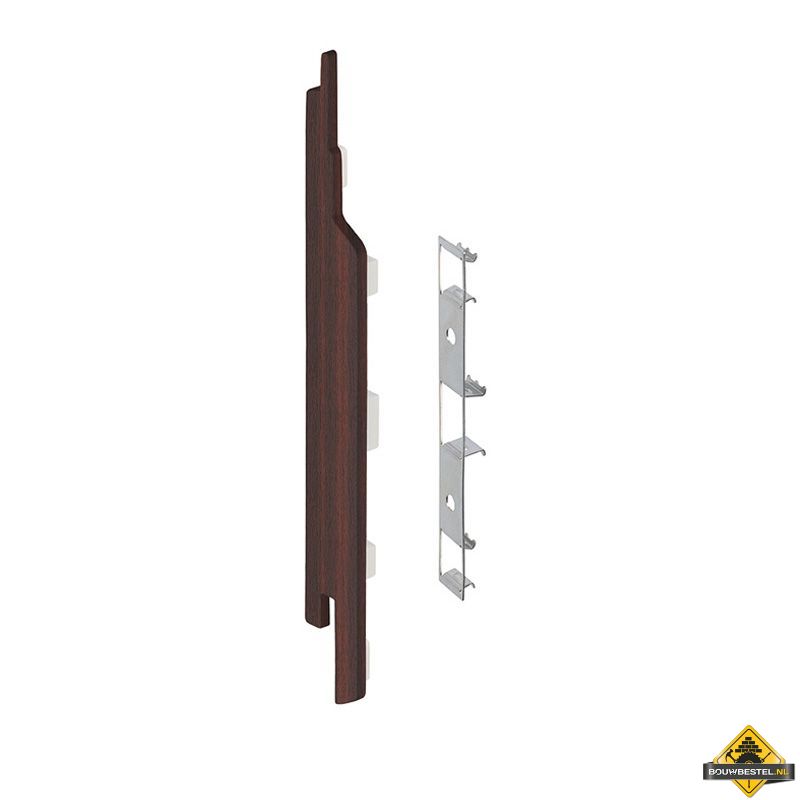 Eindkap connector links voor Keralit sponningdeel 143mm (5 stuks) Mahonie - Classic (bestelnr. 2860)