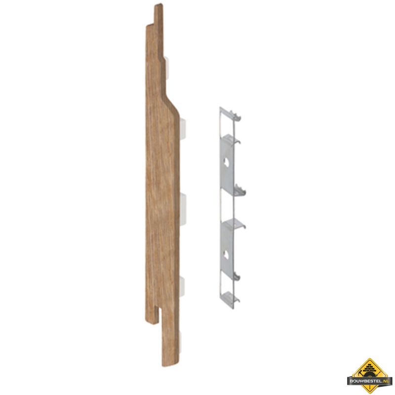 Eindkap connector links voor Keralit sponningdeel 143mm (5 stuks) Natuur eiken - Modern eiken (bestelnr. 2860)