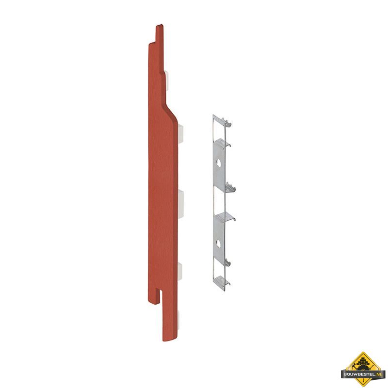 Eindkap connector links voor Keralit sponningdeel 143mm (5 stuks) Steenrood - Classic (bestelnr. 2860)