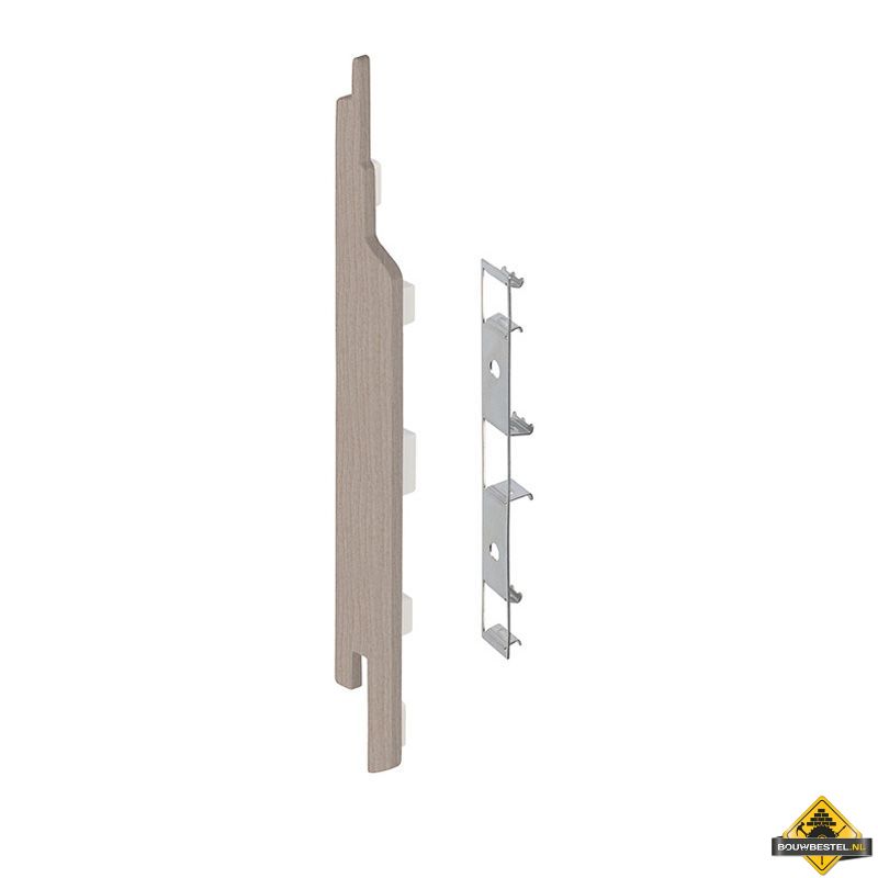Eindkap connector links voor Keralit sponningdeel 143mm (5 stuks) Vergrijsd ceder - Classic (bestelnr. 2860)