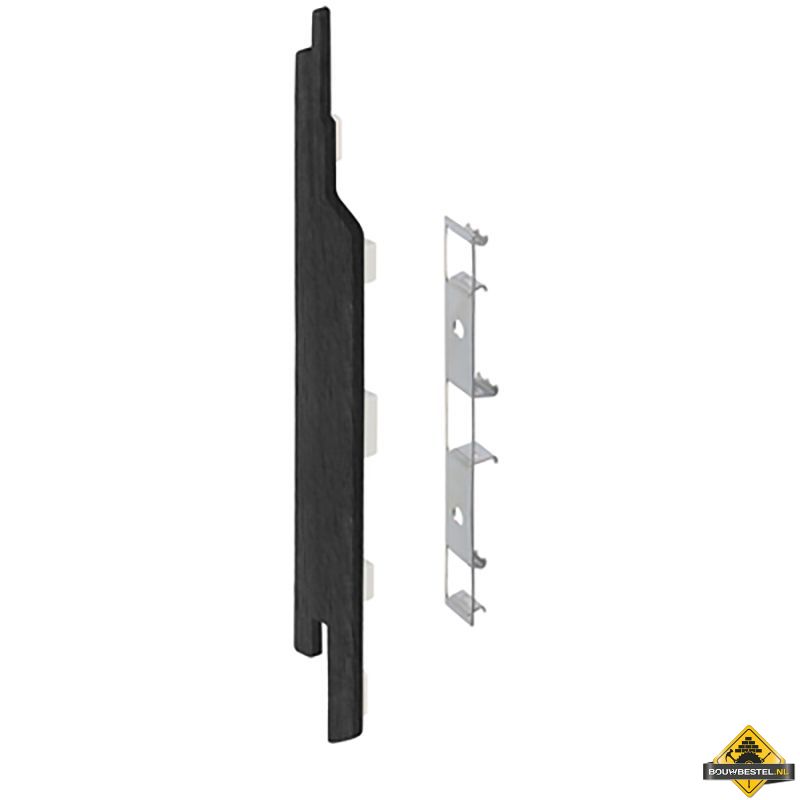 Eindkap connector links voor Keralit sponningdeel 143mm (5 stuks) Zwart eiken - Modern eiken (bestelnr. 2860)