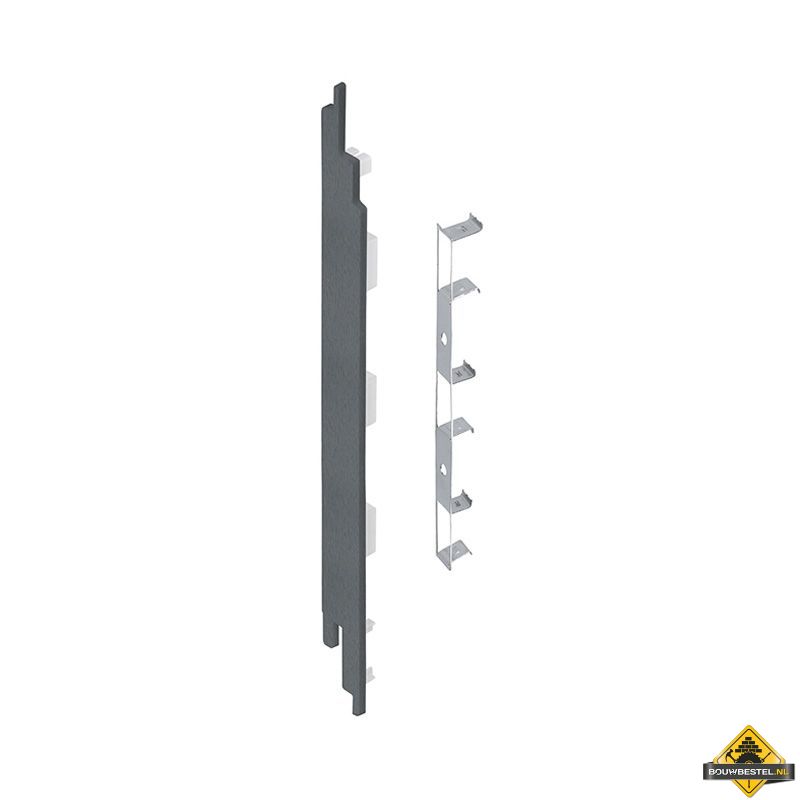 Eindkap connector links voor Keralit sponningdeel 190mm (5 stuks) Basaltgrijs - Classic (bestelnr. 2884)