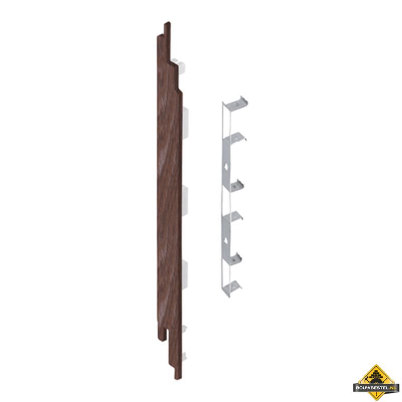 Eindkap connector links voor Keralit sponningdeel 190mm (5 stuks) Bruin eiken - Modern eiken (bestelnr. 2884)