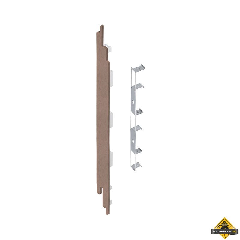 Eindkap connector links voor Keralit sponningdeel 190mm (5 stuks) Bruingrijs - Classic (bestelnr. 2884)