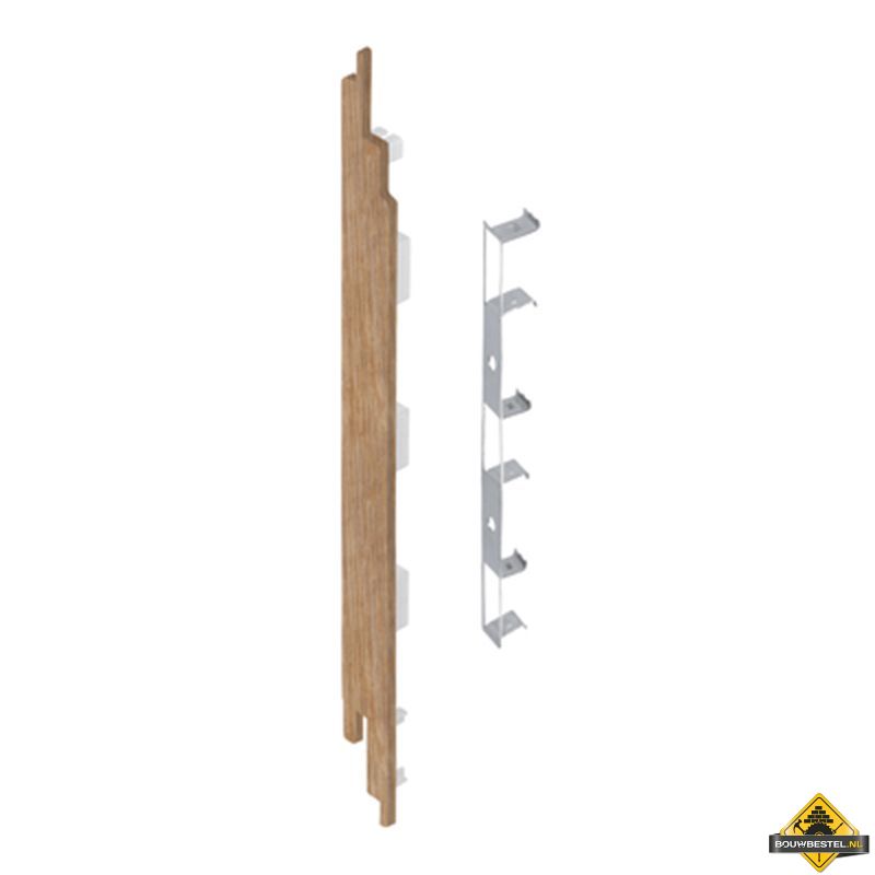 Eindkap connector links voor Keralit sponningdeel 190mm (5 stuks) Natuur eiken - Modern eiken (bestelnr. 2884)