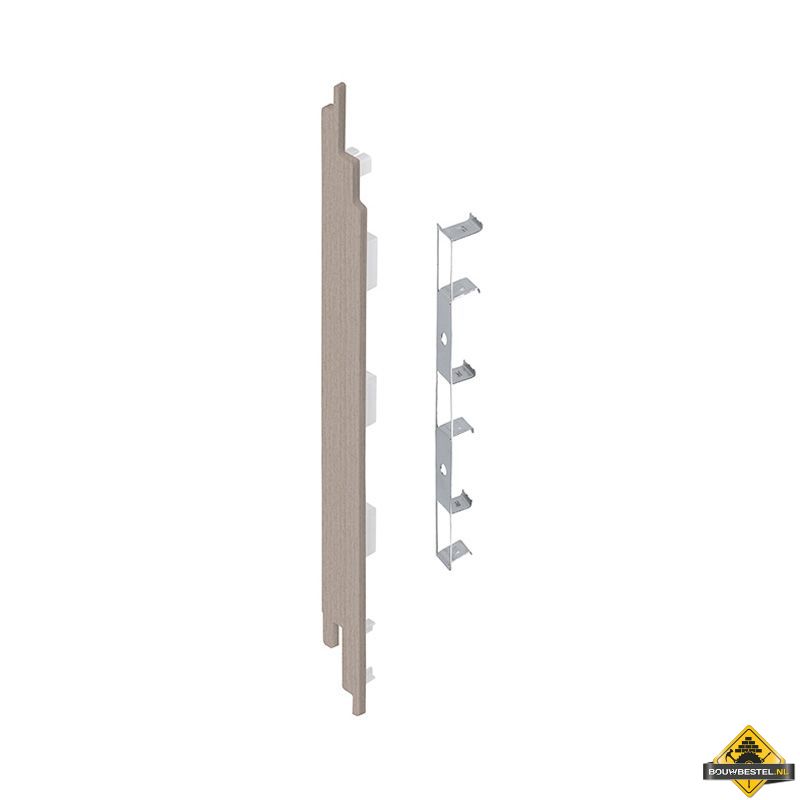 Eindkap connector links voor Keralit sponningdeel 190mm (5 stuks) Vergrijsd ceder - Classic (bestelnr. 2884)