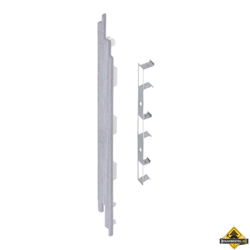 Eindkap connector links voor Keralit sponningdeel 190mm (5 stuks) Wit eiken - Modern eiken (bestelnr. 2884)
