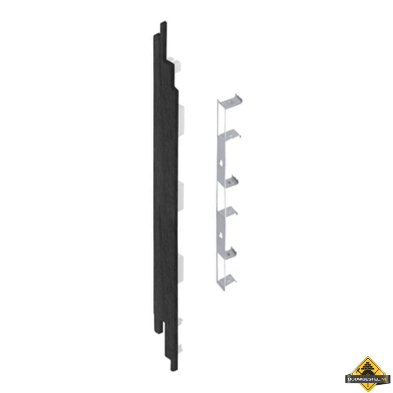 Eindkap connector links voor Keralit sponningdeel 190mm (5 stuks) Zwart eiken - Modern eiken (bestelnr. 2884)