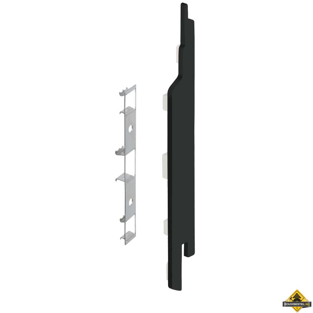 Eindkap connector rechts voor Keralit sponningdeel 143mm (5 stuks) Grafietzwart - Classic (bestelnr. 2865)