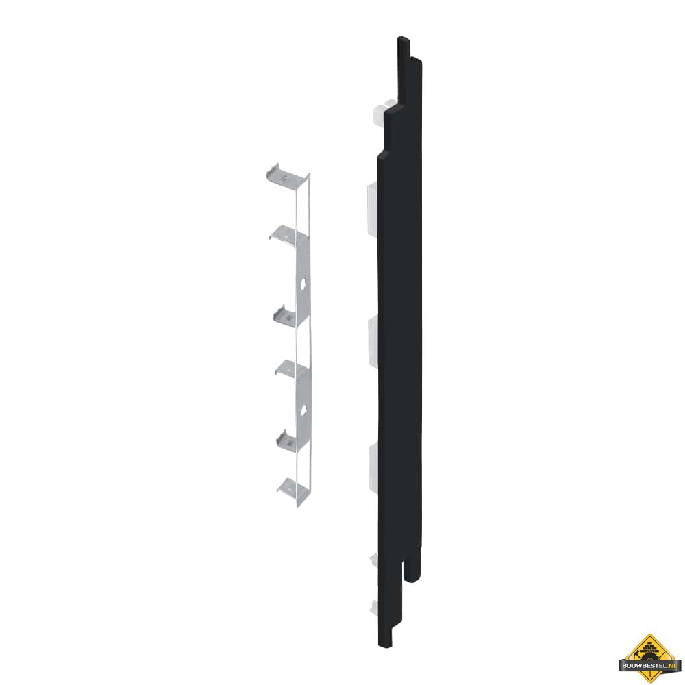 Eindkap connector rechts voor Keralit sponningdeel 190mm (5 stuks) Grafietzwart - Classic (bestelnr. 2885)