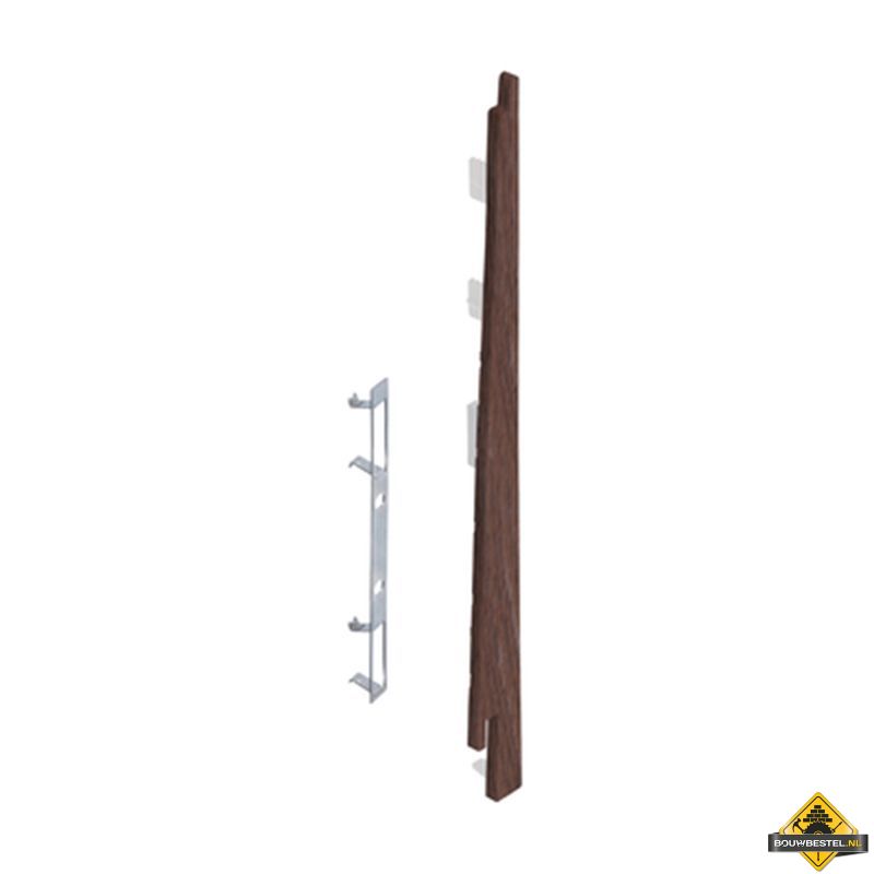 Eindkap connector rechts voor Keralit potdekselpaneel (5 stuks) Bruin eiken - Modern eiken (bestelnr. 2875)