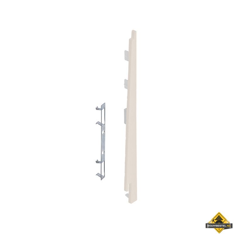 Eindkap connector rechts voor Keralit potdekselpaneel (5 stuks) Crème - Classic (bestelnr. 2875)