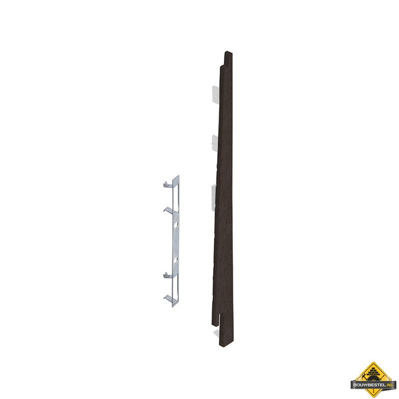Eindkap connector rechts voor Keralit potdekselpaneel (5 stuks) Donkerbruin - Classic (bestelnr. 2875)