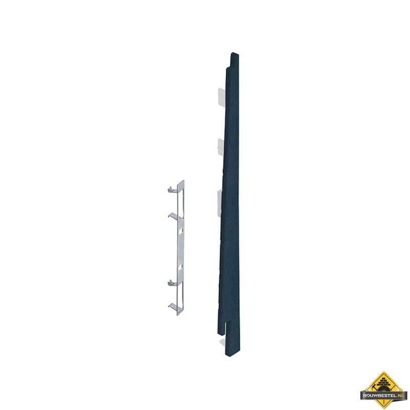 Eindkap connector rechts voor Keralit potdekselpaneel (5 stuks) Staalblauw - Classic (bestelnr. 2875)