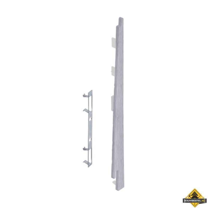 Eindkap connector rechts voor Keralit potdekselpaneel (5 stuks) Wit eiken - Modern eiken (bestelnr. 2875)