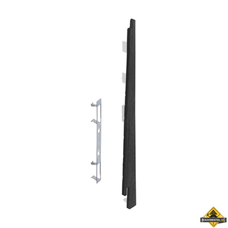 Eindkap connector rechts voor Keralit potdekselpaneel (5 stuks) Zwart eiken - Modern eiken (bestelnr. 2875)
